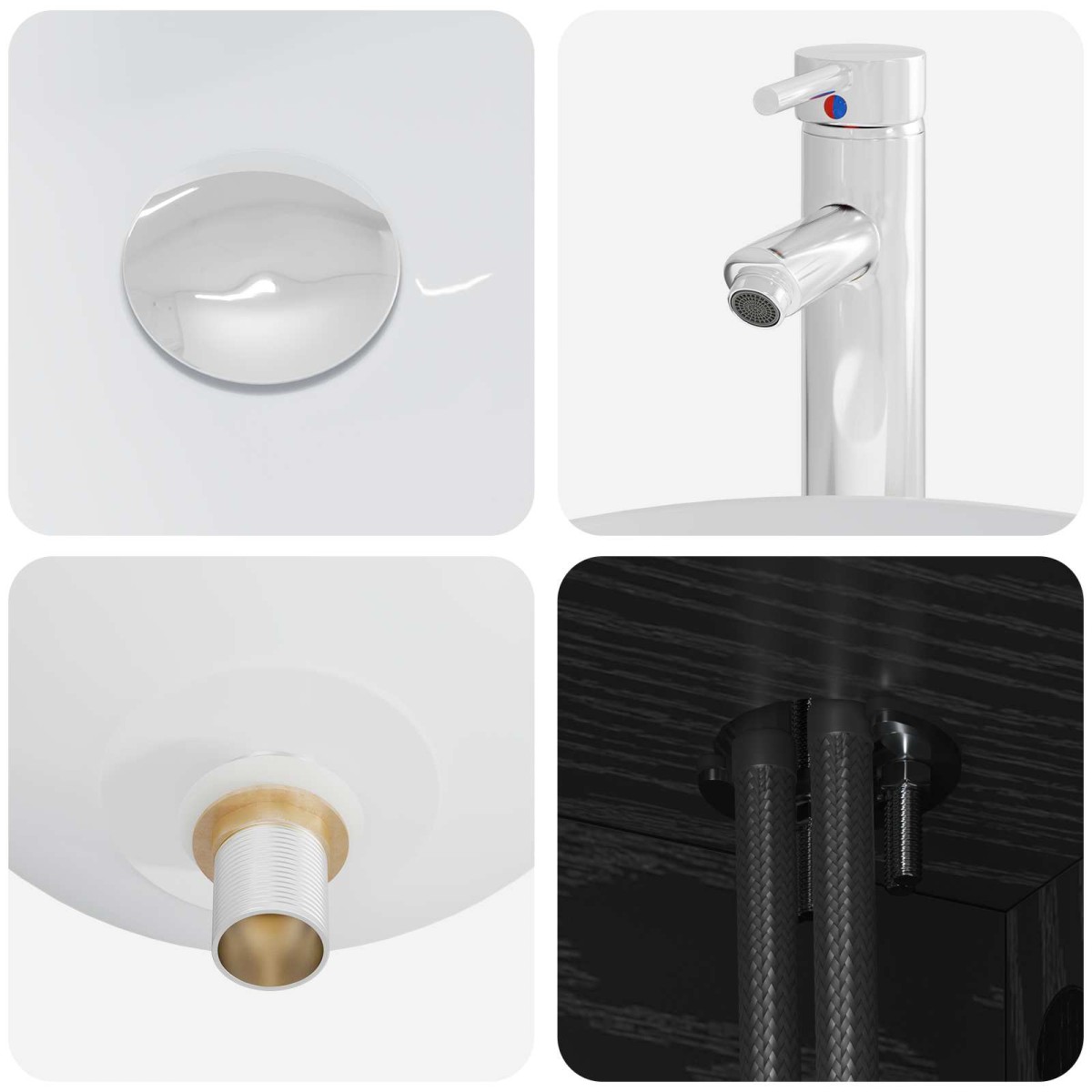 vidaXL Επιτοίχια Λεκάνη Έπιπλο Μαύρη Δρυς 49,5 x 41 x 64,5 εκ
