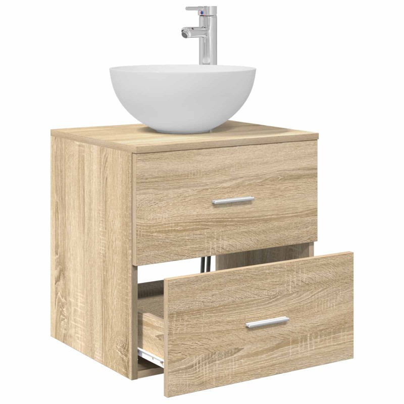 vidaXL Επιτοίχια Λεκάνη Έπιπλο Sonoma Δρυς 49,5 x 41 x 64,5 εκ