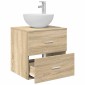 vidaXL Επιτοίχια Λεκάνη Έπιπλο Sonoma Δρυς 49,5 x 41 x 64,5 εκ