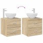 vidaXL Επιτοίχια Λεκάνη Έπιπλο Sonoma Δρυς 49,5 x 41 x 64,5 εκ