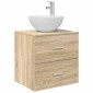 vidaXL Επιτοίχια Λεκάνη Έπιπλο Sonoma Δρυς 49,5 x 41 x 64,5 εκ