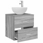 vidaXL Επιτοίχια Λεκάνη Έπιπλο Γκρι Sonoma 49,5 x 41 x 64,5 εκ