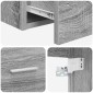 vidaXL Επιτοίχια Λεκάνη Έπιπλο Γκρι Sonoma 49,5 x 41 x 64,5 εκ