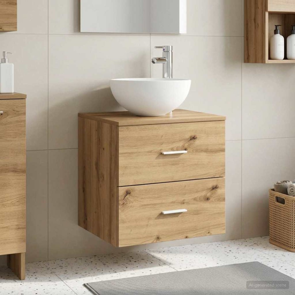 vidaXL Επιτοίχια Λεκάνη Έπιπλο Artisan Δρυς 49,5 x 41 x 64,5 εκ