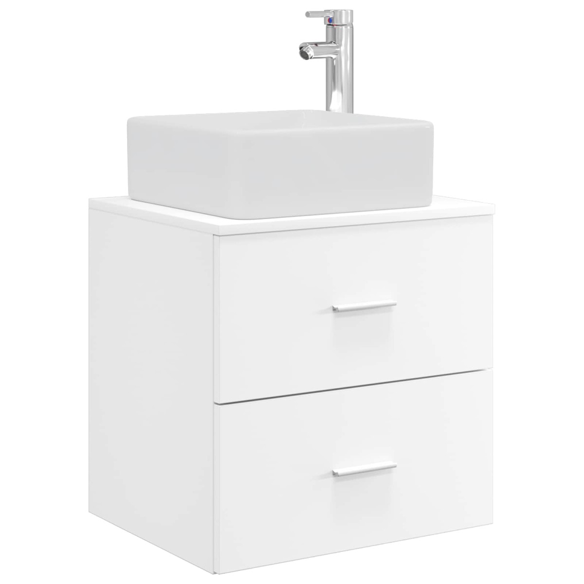 vidaXL Επιτοίχια Λεκάνη Έπιπλο Λευκό 49,5 x 41 x 63 εκ
