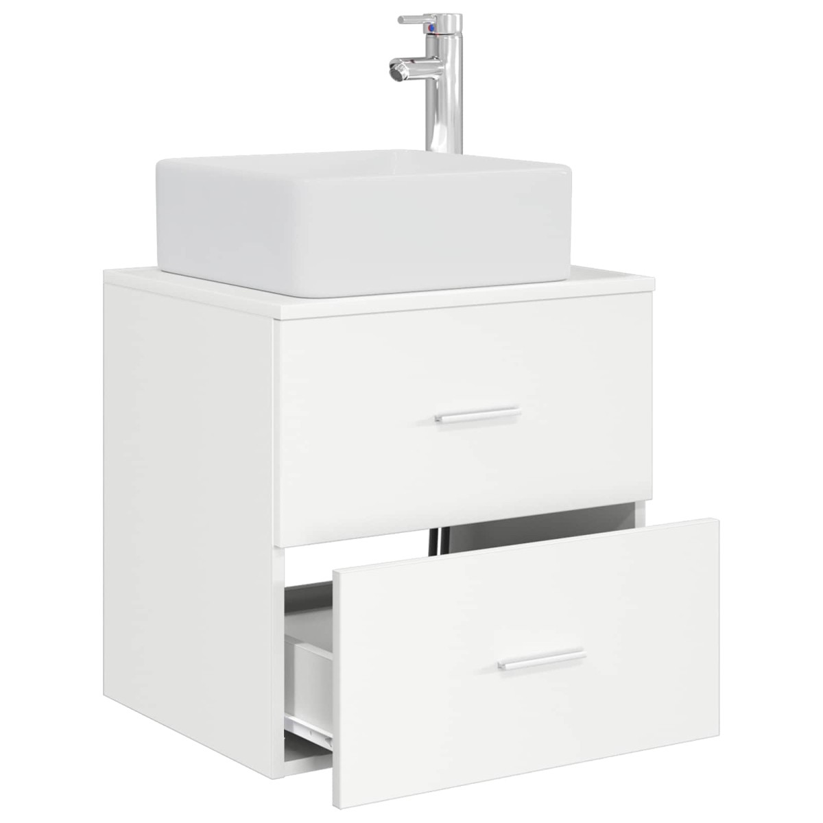vidaXL Επιτοίχια Λεκάνη Έπιπλο Λευκό 49,5 x 41 x 63 εκ