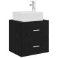 vidaXL Επιτοίχια Λεκάνη Έπιπλο Μαύρη Δρυς 49,5 x 41 x 63 εκ