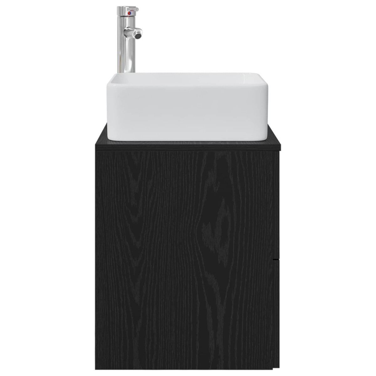 vidaXL Επιτοίχια Λεκάνη Έπιπλο Μαύρη Δρυς 49,5 x 41 x 63 εκ