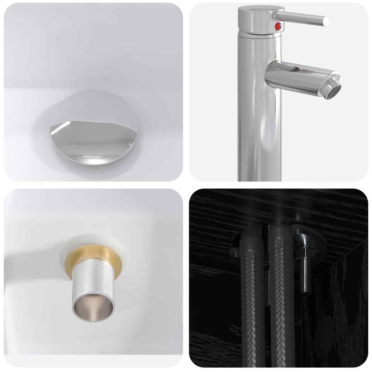 vidaXL Επιτοίχια Λεκάνη Έπιπλο Μαύρη Δρυς 49,5 x 41 x 63 εκ