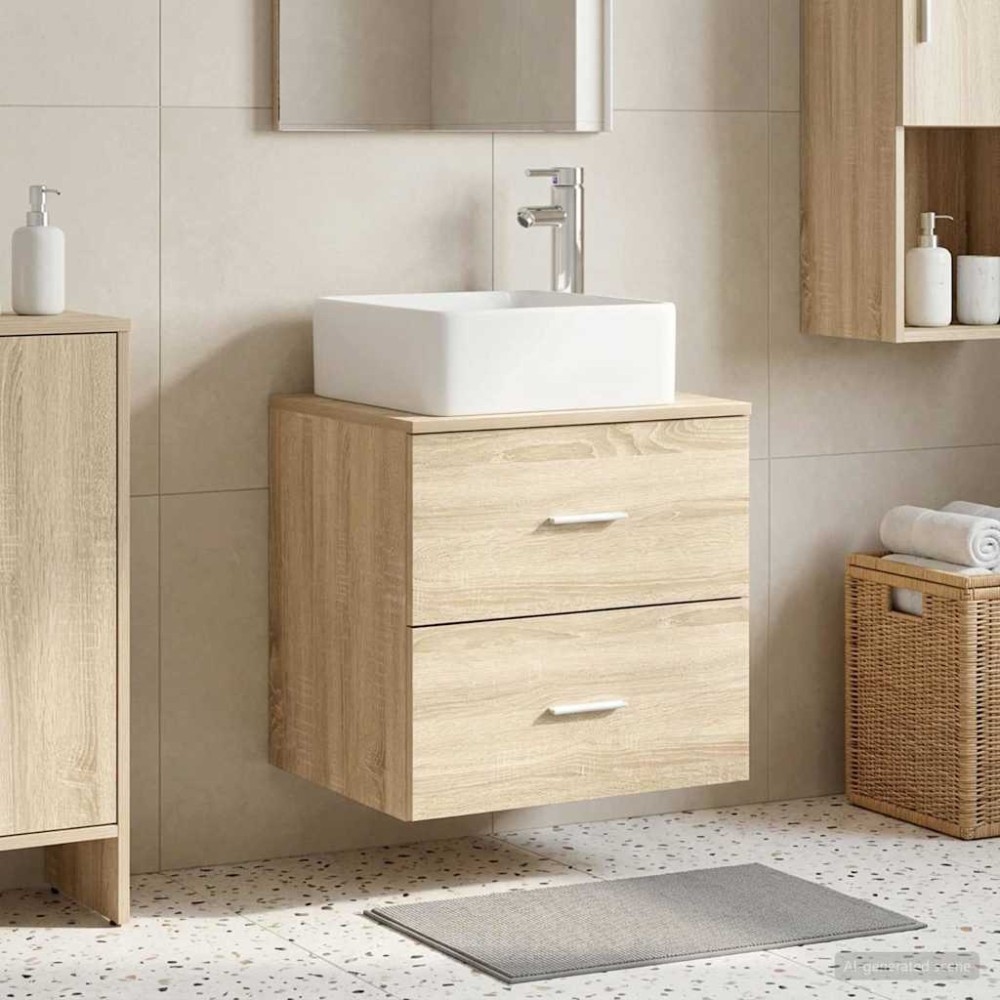 vidaXL Επιτοίχια Λεκάνη Έπιπλο Sonoma Δρυς 49,5 x 41 x 63 εκ