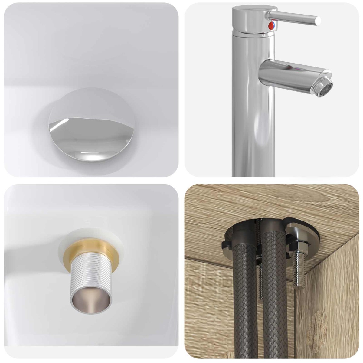 vidaXL Επιτοίχια Λεκάνη Έπιπλο Sonoma Δρυς 49,5 x 41 x 63 εκ