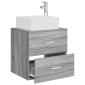 vidaXL Επιτοίχια Λεκάνη Έπιπλο Γκρι Sonoma 49,5 x 41 x 63 εκ