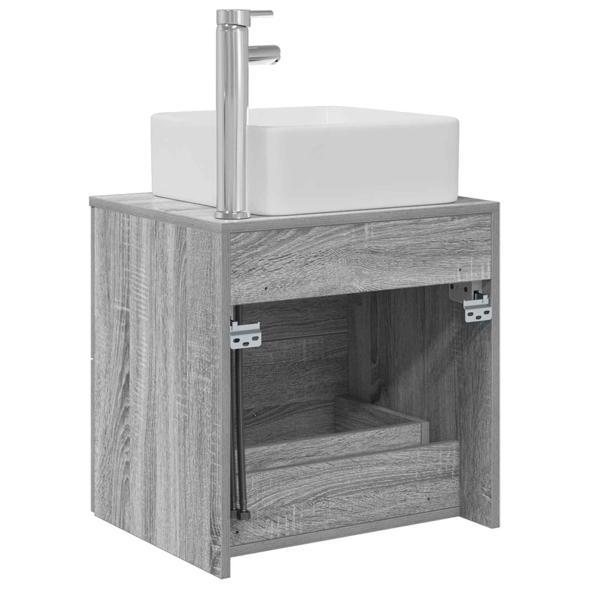 vidaXL Επιτοίχια Λεκάνη Έπιπλο Γκρι Sonoma 49,5 x 41 x 63 εκ