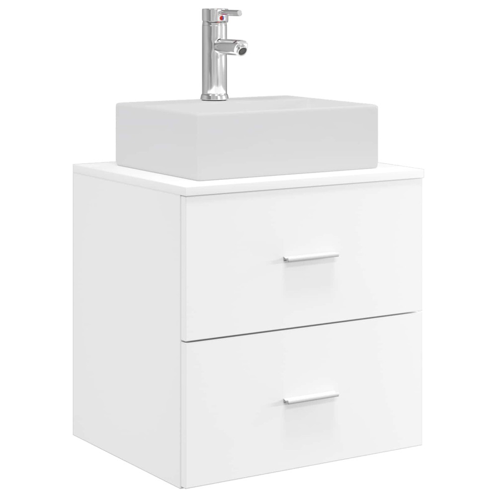 vidaXL Επιτοίχια Λεκάνη Έπιπλο Λευκό 49,5 x 41 x 62,5 εκ