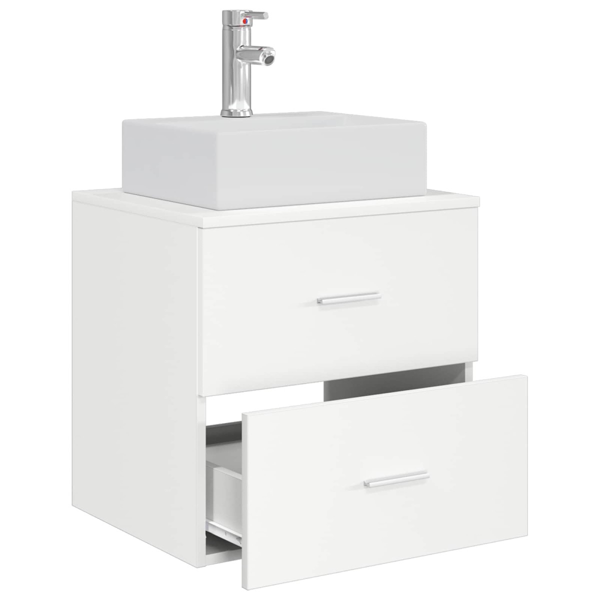 vidaXL Επιτοίχια Λεκάνη Έπιπλο Λευκό 49,5 x 41 x 62,5 εκ