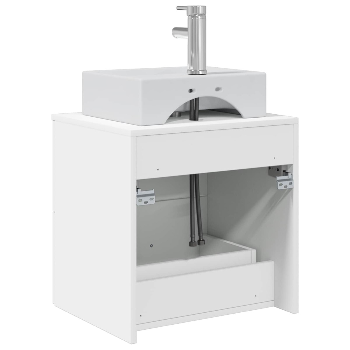 vidaXL Επιτοίχια Λεκάνη Έπιπλο Λευκό 49,5 x 41 x 62,5 εκ
