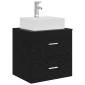 vidaXL Επιτοίχια Λεκάνη Έπιπλο Μαύρη Δρυς 49,5 x 41 x 62,5 εκ