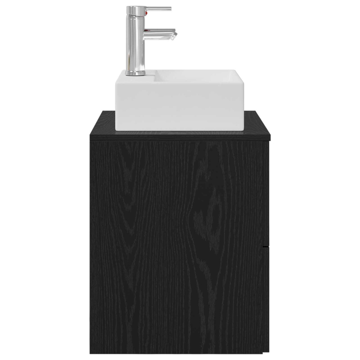 vidaXL Επιτοίχια Λεκάνη Έπιπλο Μαύρη Δρυς 49,5 x 41 x 62,5 εκ