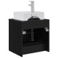 vidaXL Επιτοίχια Λεκάνη Έπιπλο Μαύρη Δρυς 49,5 x 41 x 62,5 εκ