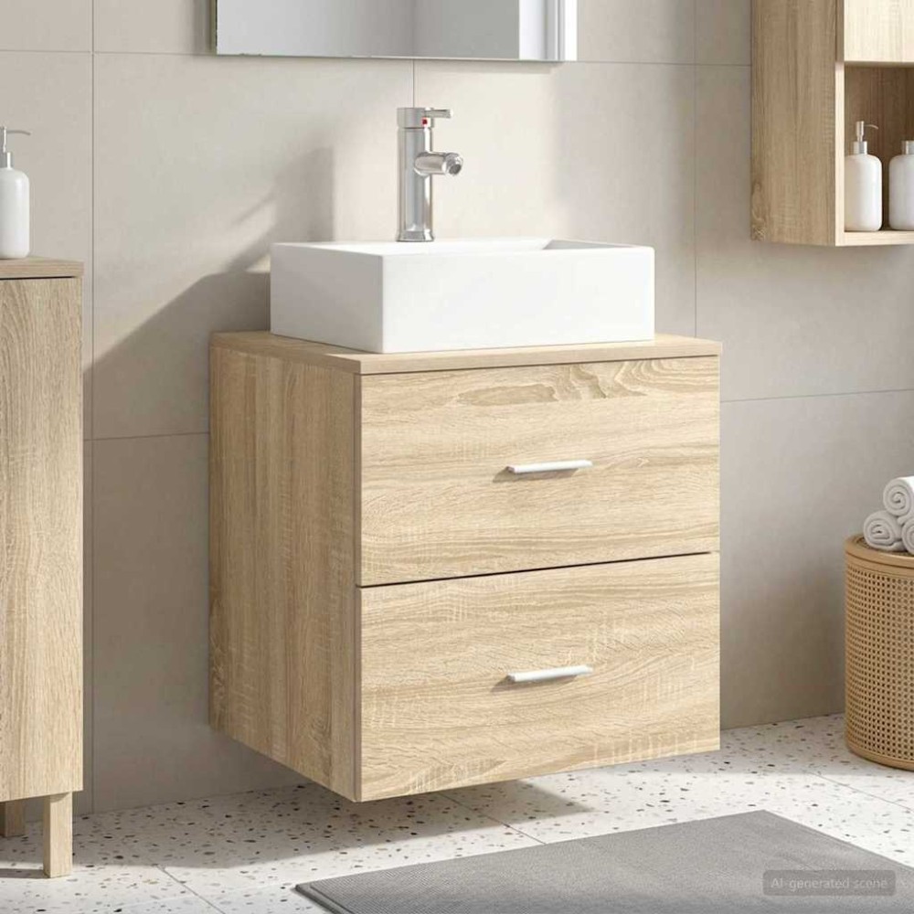 vidaXL Επιτοίχια Λεκάνη Έπιπλο Sonoma Δρυς 49,5 x 41 x 62,5 εκ