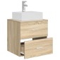 vidaXL Επιτοίχια Λεκάνη Έπιπλο Sonoma Δρυς 49,5 x 41 x 62,5 εκ
