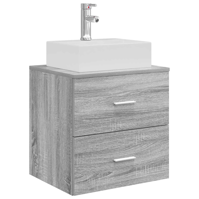 vidaXL Επιτοίχια Λεκάνη Έπιπλο Γκρι Sonoma 49,5 x 41 x 62,5 εκ