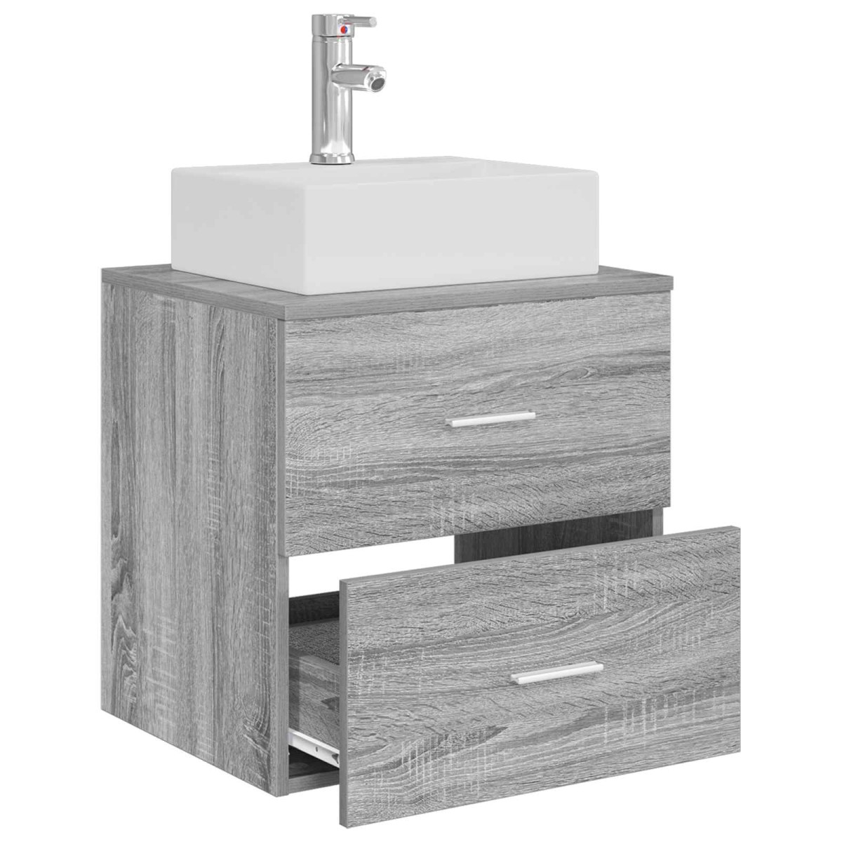 vidaXL Επιτοίχια Λεκάνη Έπιπλο Γκρι Sonoma 49,5 x 41 x 62,5 εκ