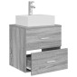 vidaXL Επιτοίχια Λεκάνη Έπιπλο Γκρι Sonoma 49,5 x 41 x 62,5 εκ