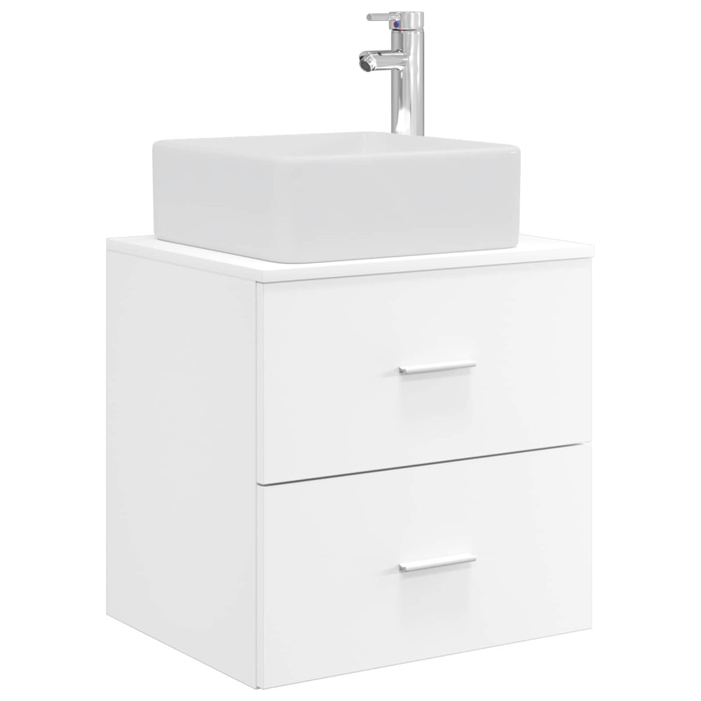 vidaXL Επιτοίχια Λεκάνη Έπιπλο Λευκό 53 x 34,5 x 63 εκ