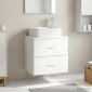 vidaXL Επιτοίχια Λεκάνη Έπιπλο Λευκό 53 x 34,5 x 63 εκ