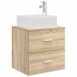 vidaXL Επιτοίχια Λεκάνη Έπιπλο Sonoma Δρυς 53 x 34,5 x 63 εκ