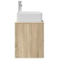 vidaXL Επιτοίχια Λεκάνη Έπιπλο Sonoma Δρυς 53 x 34,5 x 63 εκ