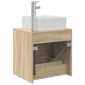 vidaXL Επιτοίχια Λεκάνη Έπιπλο Sonoma Δρυς 53 x 34,5 x 63 εκ