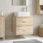 vidaXL Επιτοίχια Λεκάνη Έπιπλο Sonoma Δρυς 53 x 34,5 x 63 εκ