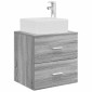 vidaXL Επιτοίχια Λεκάνη Έπιπλο Γκρι Sonoma 53 x 34,5 x 63 εκ