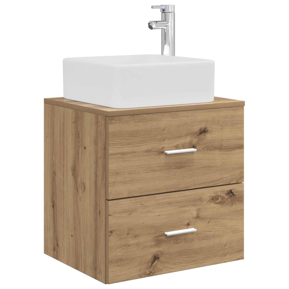 vidaXL Επιτοίχια Λεκάνη Έπιπλο Artisan Δρυς 53 x 34,5 x 63 εκ