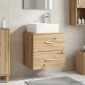 vidaXL Επιτοίχια Λεκάνη Έπιπλο Artisan Δρυς 53 x 34,5 x 63 εκ