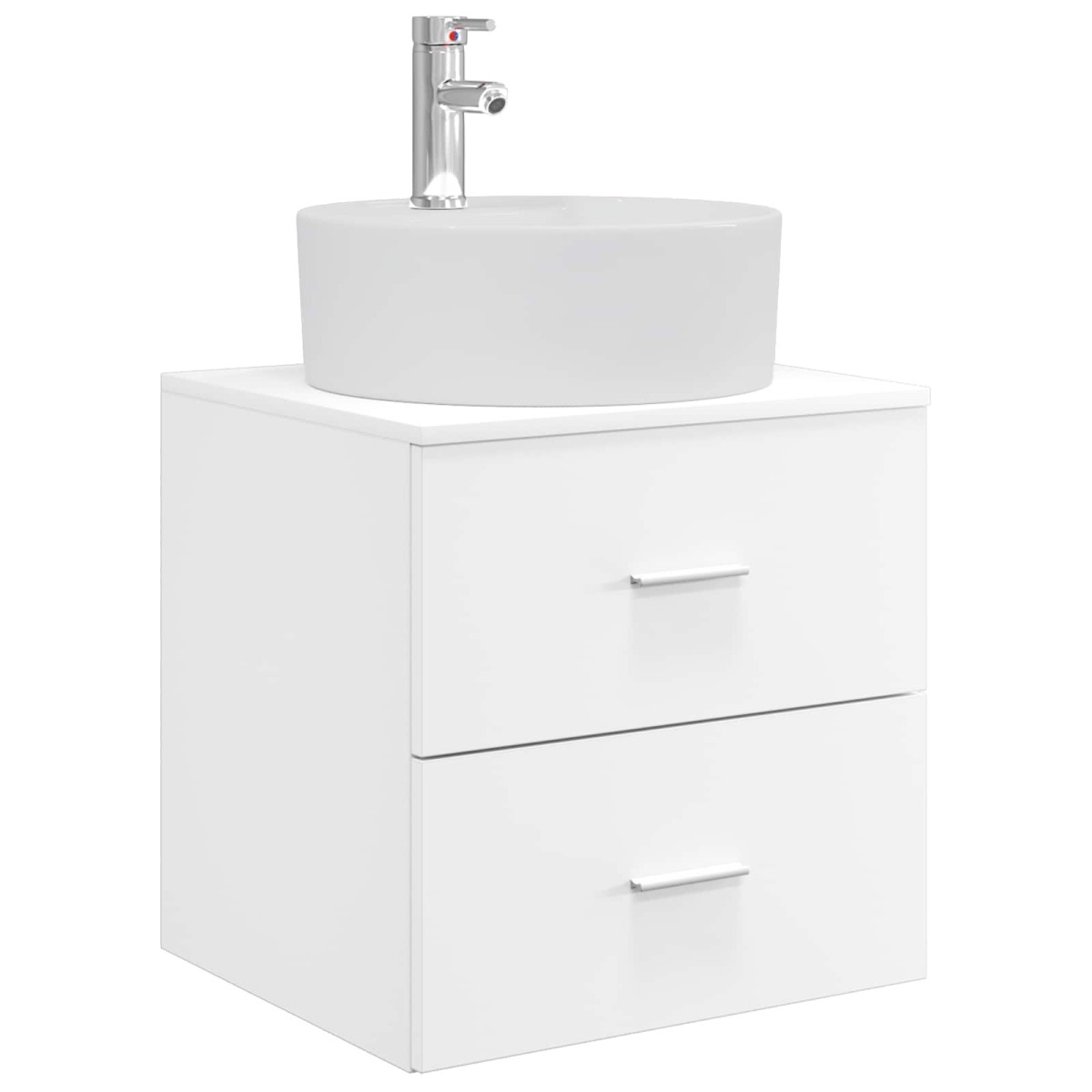 vidaXL Επιτοίχια Λεκάνη Έπιπλο Λευκό 49,5 x 44,5 x 65 εκ