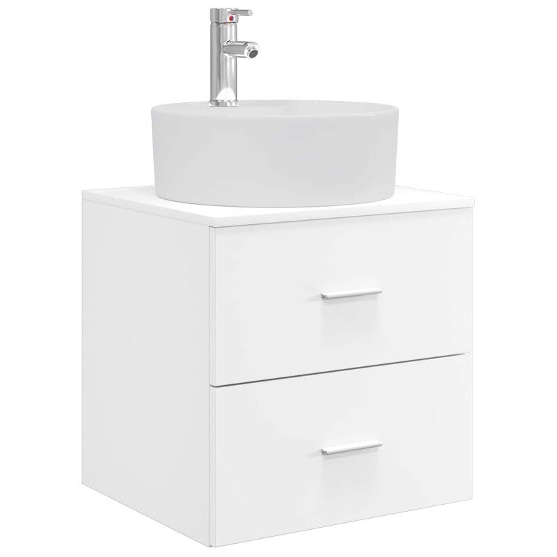vidaXL Επιτοίχια Λεκάνη Έπιπλο Λευκό 49,5 x 44,5 x 65 εκ