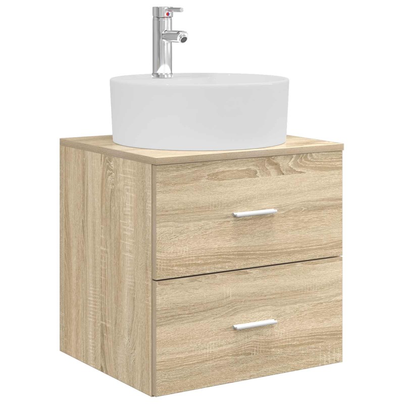 vidaXL Επιτοίχια Λεκάνη Έπιπλο Sonoma Δρυς 49,5 x 44,5 x 65 εκ