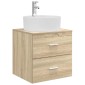 vidaXL Επιτοίχια Λεκάνη Έπιπλο Sonoma Δρυς 49,5 x 44,5 x 65 εκ