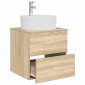 vidaXL Επιτοίχια Λεκάνη Έπιπλο Sonoma Δρυς 49,5 x 44,5 x 65 εκ