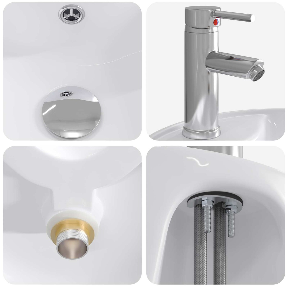 vidaXL Επιτοίχια Λεκάνη Έπιπλο Sonoma Δρυς 49,5 x 44,5 x 65 εκ