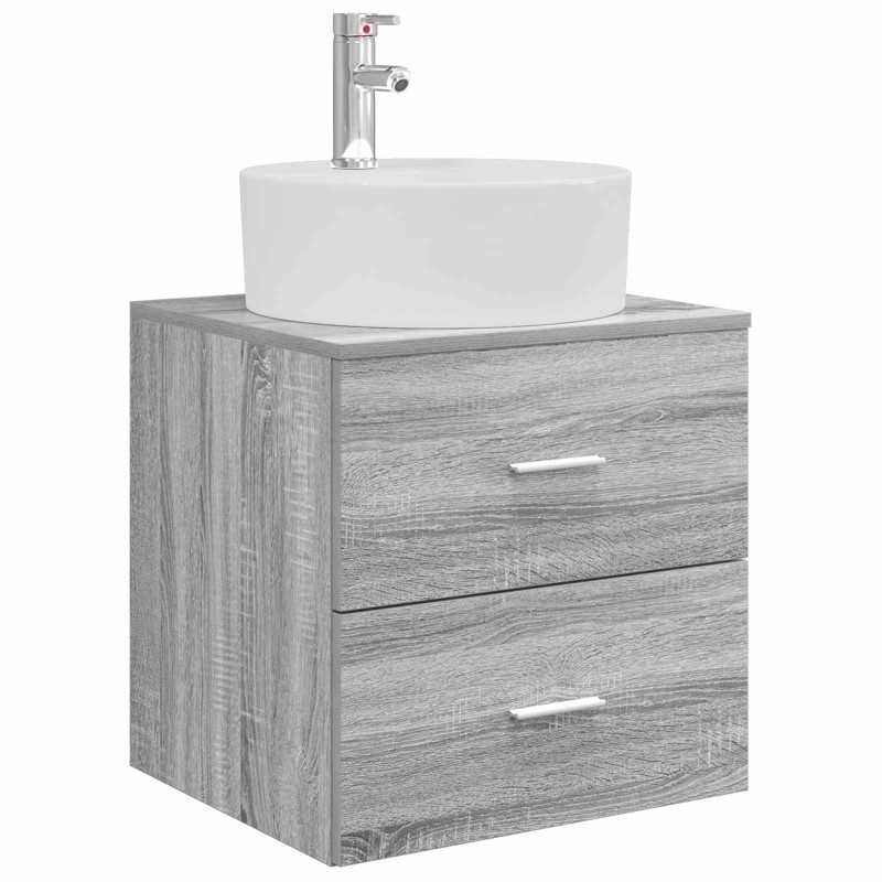 vidaXL Επιτοίχια Λεκάνη Έπιπλο Γκρι Sonoma 49,5 x 44,5 x 65 εκ