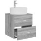 vidaXL Επιτοίχια Λεκάνη Έπιπλο Γκρι Sonoma 49,5 x 44,5 x 65 εκ