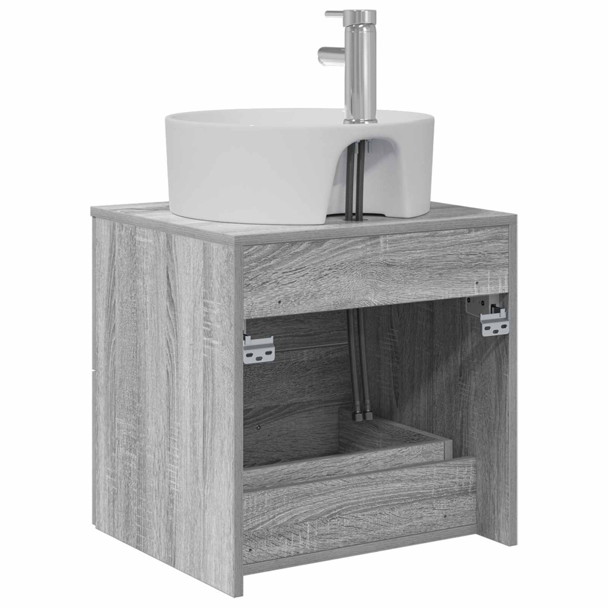 vidaXL Επιτοίχια Λεκάνη Έπιπλο Γκρι Sonoma 49,5 x 44,5 x 65 εκ
