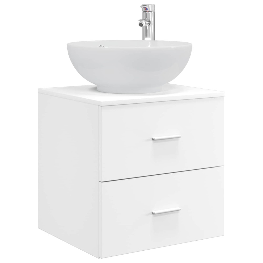 vidaXL Επιτοίχια Λεκάνη Έπιπλο Λευκό 49,5 x 44,5 x 66,5 εκ.
