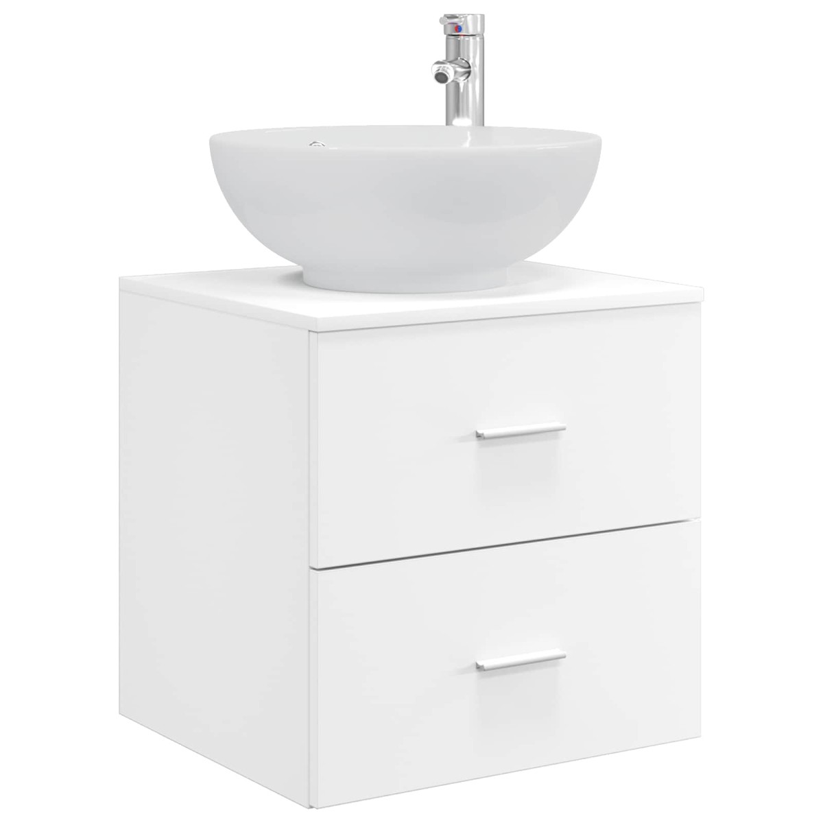 vidaXL Επιτοίχια Λεκάνη Έπιπλο Λευκό 49,5 x 44,5 x 66,5 εκ.