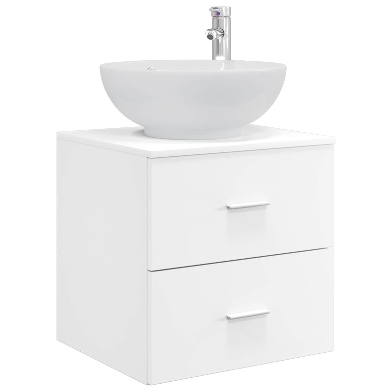vidaXL Επιτοίχια Λεκάνη Έπιπλο Λευκό 49,5 x 44,5 x 66,5 εκ.