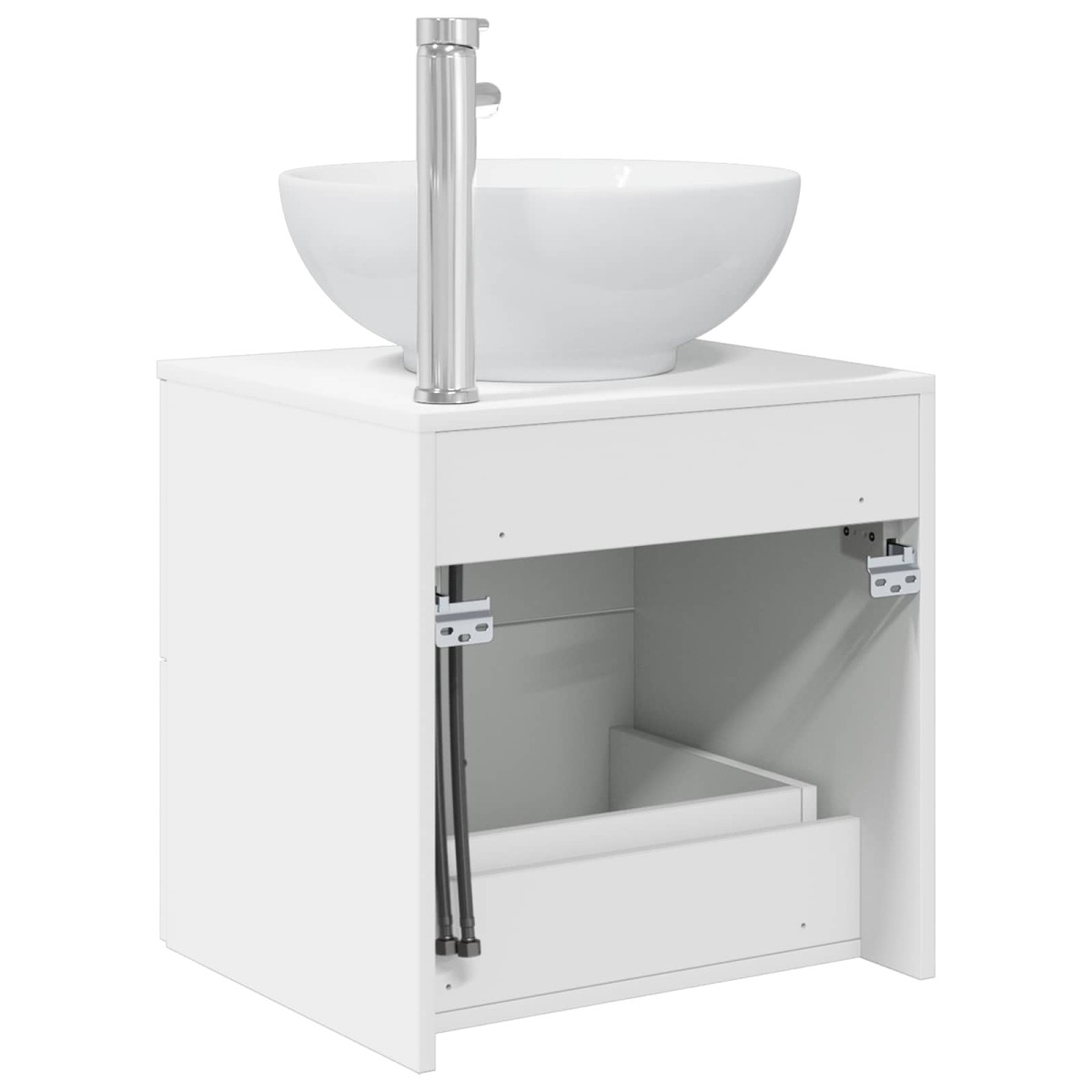 vidaXL Επιτοίχια Λεκάνη Έπιπλο Λευκό 49,5 x 44,5 x 66,5 εκ.